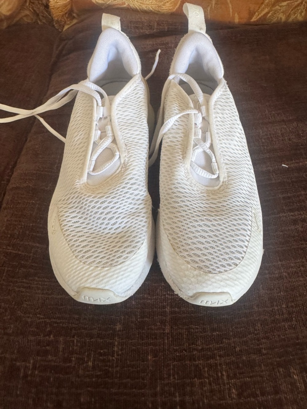 Nike White Mesh Athletic Sneakers